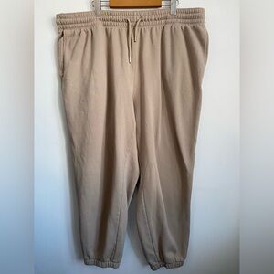 H&M Long Comfy Cozy Sweatpant Joggers • Neutral Tan • XXL